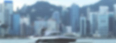 Bulanık montaj şehir binası geçmişi. Odaklanmamış resim