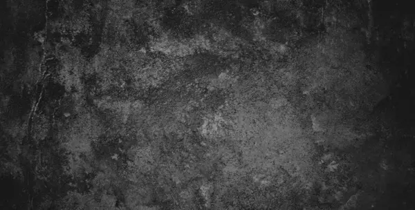 Чорний Темний Гранжевий Фон Текстура Чорної Бетонної Стіни — стокове фото