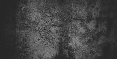 Siyah siyah grunge arkaplan ve siyah beton duvar dokusu.