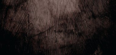 Korkunç karanlık duvar, arka plan için kirli çimento dokusu, çiziklerle dolu bir duvar.