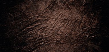 Korkunç karanlık duvar, arka plan için kirli çimento dokusu, çiziklerle dolu bir duvar.