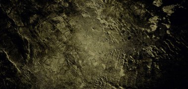 Korkunç karanlık duvar, arka plan için kirli çimento dokusu, çiziklerle dolu bir duvar.