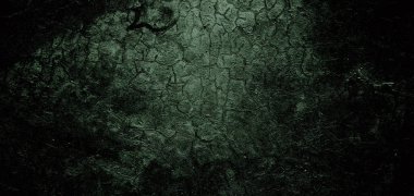 Korkunç karanlık duvar, arka plan için kirli çimento dokusu, çiziklerle dolu bir duvar.