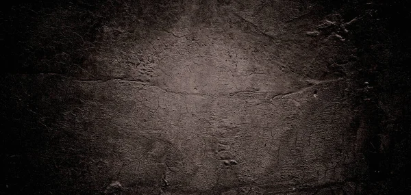 可怕的黑墙 粘稠的水泥质地为背景 墙壁布满划痕 — 图库照片