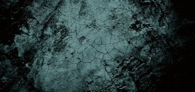 Korkunç karanlık duvar, arka plan için kirli çimento dokusu, çiziklerle dolu bir duvar.