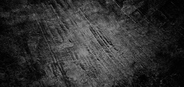 松软的水泥质感为背景 墙壁上布满划痕 可怕的黑墙 — 图库照片