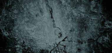 Arka plan için kirli çimento dokusu, çiziklerle dolu bir duvar. Korkunç karanlık duvar.