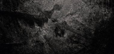 Arka plan için kirli çimento dokusu, çiziklerle dolu bir duvar. Korkunç karanlık duvar.