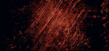 Duvar çiziklerle dolu. Arka plan için kirli çimento dokusu, korkutucu koyu duvar. Kara duvar.