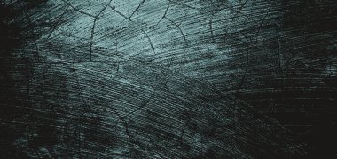 Duvar çiziklerle dolu. Arka plan için kirli çimento dokusu, korkutucu koyu duvar. Kara duvar.