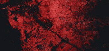 Duvar çiziklerle dolu. Arka plan için kirli çimento dokusu, korkutucu koyu duvar. Kara duvar.