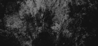 Duvar çiziklerle dolu. Arka plan için kirli çimento dokusu, korkutucu koyu duvar. Kara duvar.