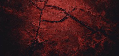 Duvar çiziklerle dolu. Arka plan için kirli çimento dokusu, korkutucu koyu duvar. Kara duvar.