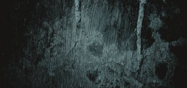 Duvar çiziklerle dolu. Arka plan için kirli çimento dokusu, korkutucu koyu duvar. Kara duvar.