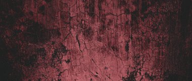 Duvar çiziklerle dolu. Arka plan için kirli çimento dokusu, korkutucu koyu duvar. Kara duvar.