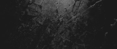 Duvar çiziklerle dolu. Arka plan için kirli çimento dokusu, korkutucu koyu duvar. Kara duvar.