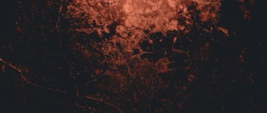 Duvar çiziklerle dolu. Arka plan için kirli çimento dokusu, korkutucu koyu duvar. Kara duvar.