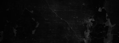 Ürkütücü karanlık duvarlar, arka plan için uzun siyah beton dokusu.