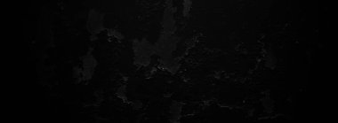 Ürkütücü karanlık duvarlar, arka plan için uzun siyah beton dokusu.