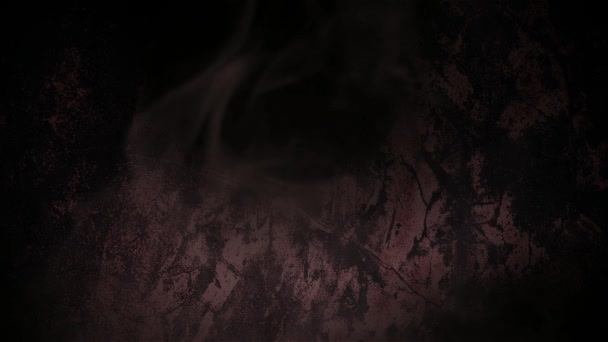 Страшна Димчаста Темна Стіна Світло Чорна Бетонна Цементна Текстура Фону — стокове відео