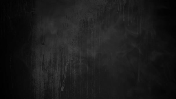 Scary Smoky Dark Wall Light Black Concrete Cement Texture Background — Vídeo de stock