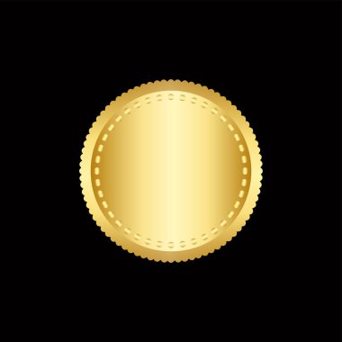 Vektör illüstrasyon sertifikası altın folyo mühür veya madalya izole edildi