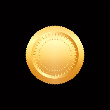 Vektör illüstrasyon sertifikası altın folyo mühür veya madalya izole edildi