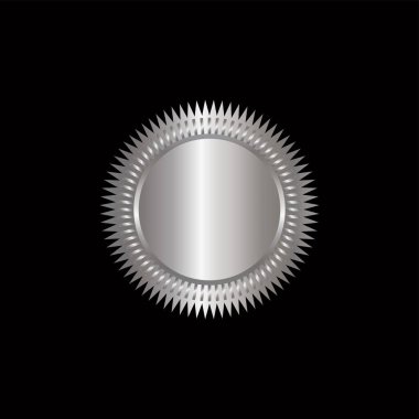 Sertifika gümüş folyo mühür veya madalya izole, mühür altın lüks afiş simgesi