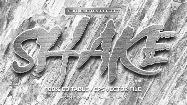 Shake Editable Text Effect Natural Stone Background — Vector de stock