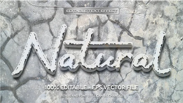Efecto Texto Editable Con Fondo Piedra Natural — Archivo Imágenes Vectoriales