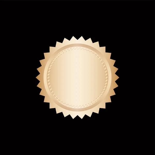 Vector Illustration Certificate Gold Foil Seal Medal Isolated — стоковый вектор