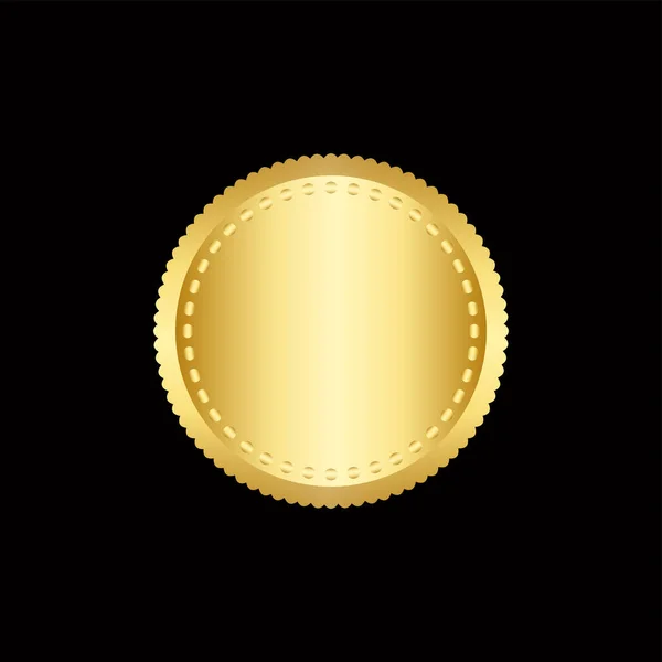 Vector Illustration Certificate Gold Foil Seal Medal Isolated — ストックベクタ