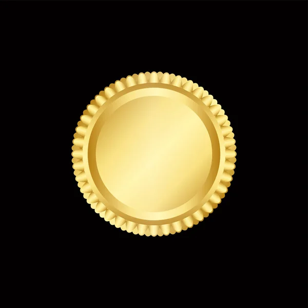 Vector Illustration Zertifikat Goldfolie Siegel Oder Medaille Isoliert — Stockvektor