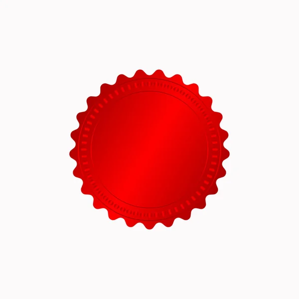 Red Badge Isolated White Background Seal Stamp Red Luxury Elegant — Archivo Imágenes Vectoriales