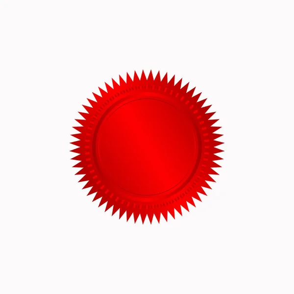 Red Badge Isolated White Background Seal Stamp Red Luxury Elegant — Stock Vector