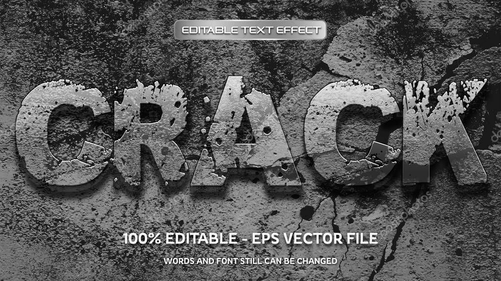 Editable text effect with natural stone background