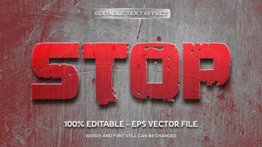 Doğal taş arkaplanlı düzenlenebilir metin efekti