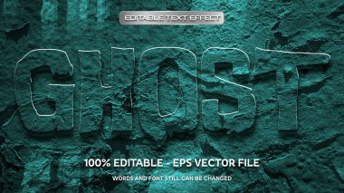 Doğal taş arkaplanlı düzenlenebilir metin efekti