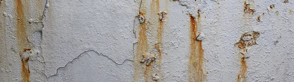 Panoramic Grunge Metal Texture Empty Rusty Metal Surface Texture Old — Stock Photo, Image