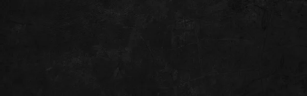 パノラマ怖い暗い壁 背景のためのやや軽い黒のコンクリートセメントテクスチャ — ストック写真