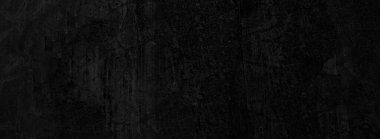 Ürkütücü karanlık duvarlar, arka plan için uzun siyah beton dokusu.