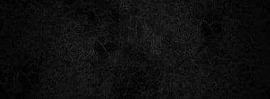 Ürkütücü karanlık duvarlar, arka plan için uzun siyah beton dokusu.