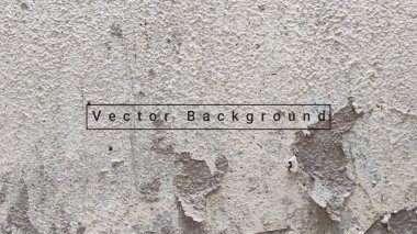 Beton duvar arka plan vektör çizimi. Arkaplan beyaz çimento alçı dokusu.