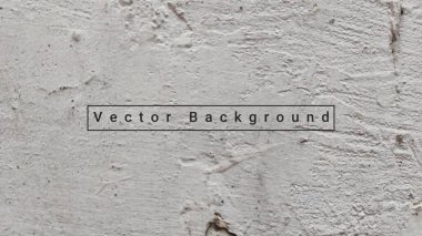 Beton duvar arka plan vektör çizimi. Arkaplan beyaz çimento alçı dokusu.
