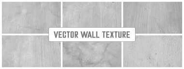 Grunge çimento dokusu vektör kolleksiyonunu oluşturur. Somut duvar arkaplan vektörü illüstrasyonu
