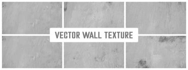 Grunge çimento dokusu vektör kolleksiyonunu oluşturur. Somut duvar arkaplan vektörü illüstrasyonu