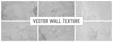Grunge çimento dokusu vektör kolleksiyonunu oluşturur. Somut duvar arkaplan vektörü illüstrasyonu