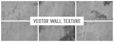 Grunge çimento dokusu vektör kolleksiyonunu oluşturur. Somut duvar arkaplan vektörü illüstrasyonu