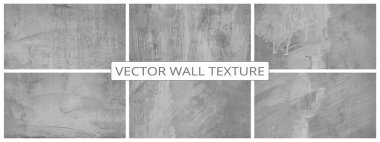 Beyaz sıkıntılı doku vektör koleksiyonunu örtüyor. Sert Grunge dokusu arkaplanı