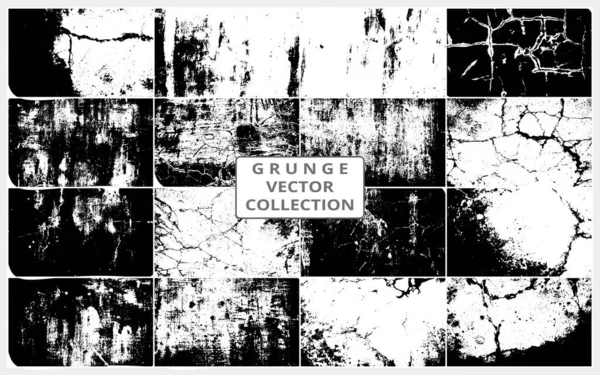 Textura Angustiada Colección Vectores Superposición Rough Grunge Textura Fondo — Vector de stock